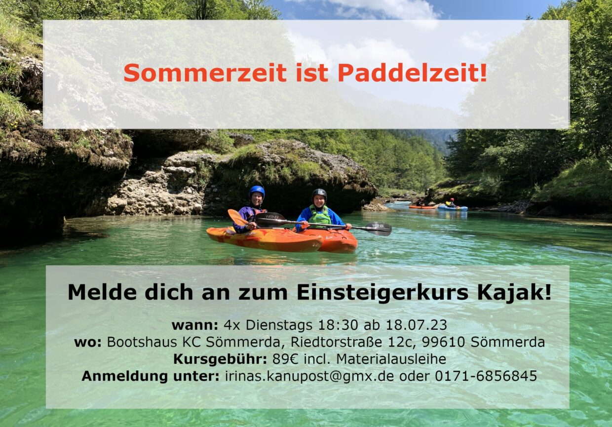 Flyer Einsteigerkurs Kajak